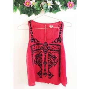 Ecoté Aztec Embroidered Tank